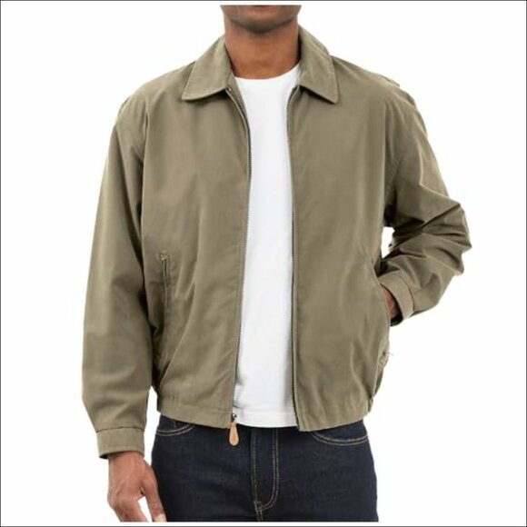 Men's London Fog Auburn Lightweight Zip Front Golf Jacket-L45500 (Olive) Size L - Picture 1 of 4